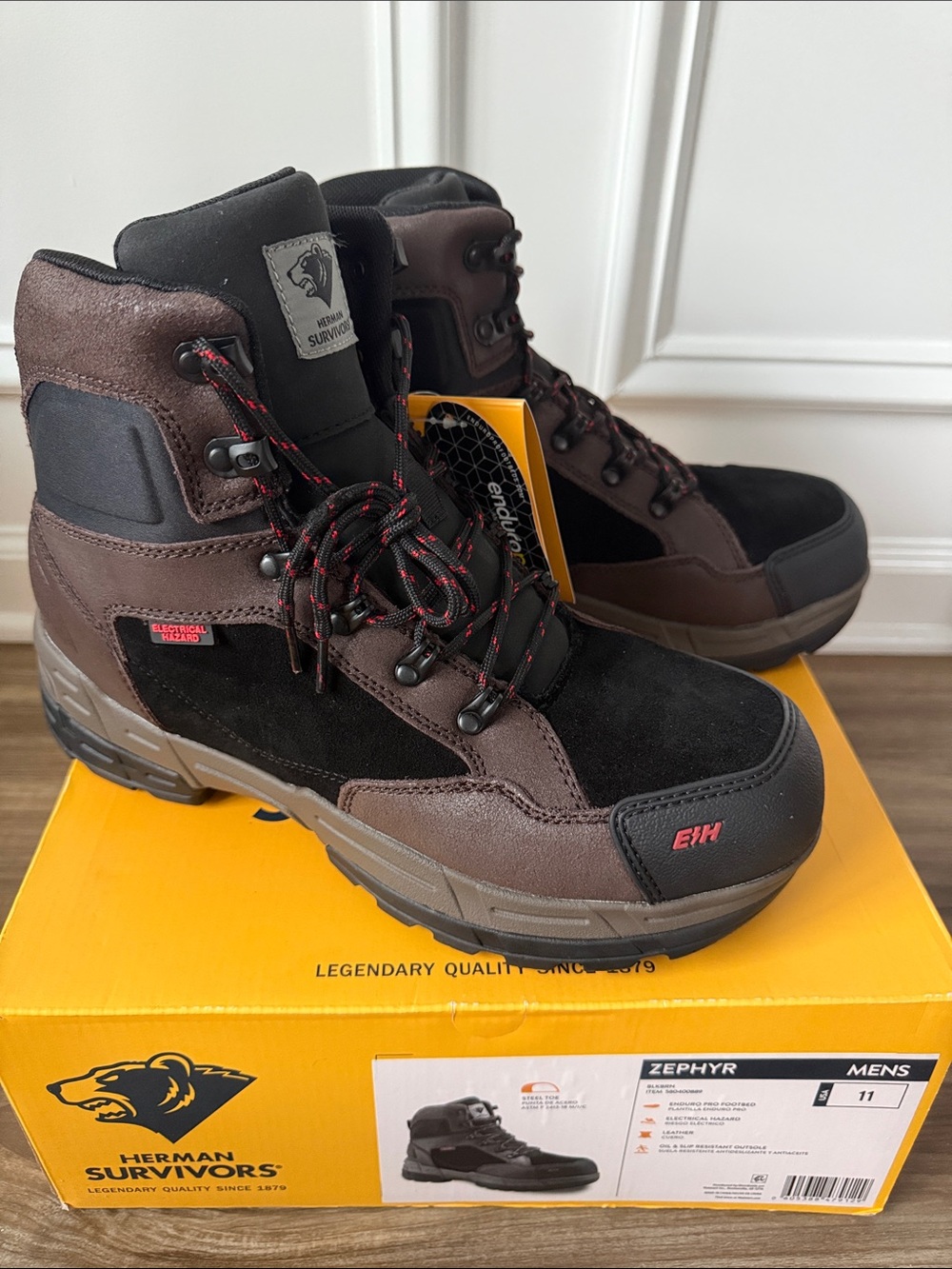 Herman Survivor Men's Zephyr Size Steel Toe Work Boots Men's 11 New In Box